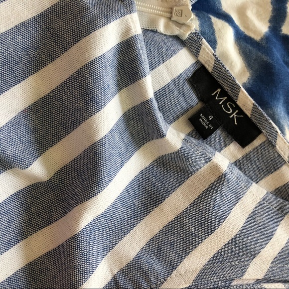 Blue and White Striped Dress with Tie Back - Picture 5 of 5